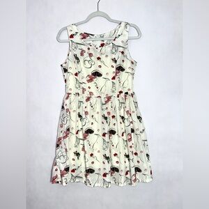 Beautiful Yi Lian Bachelorette Summer Dress Sleeveless Art Print Sz Large